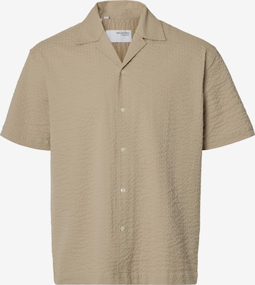 SELECTED - Ajuste confortable Camisa 'SLHAce' en beige: frente