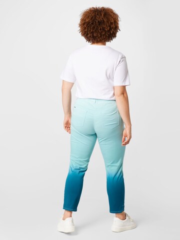 SAMOON Slimfit Hose in Blau