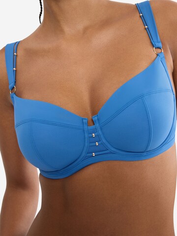 TRIUMPH Balconette Bikinitop ' Red Label Palina Love by the Sea ' in Blauw