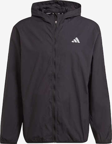 ADIDAS PERFORMANCE Athletic Jacket 'Run It' in Black: front