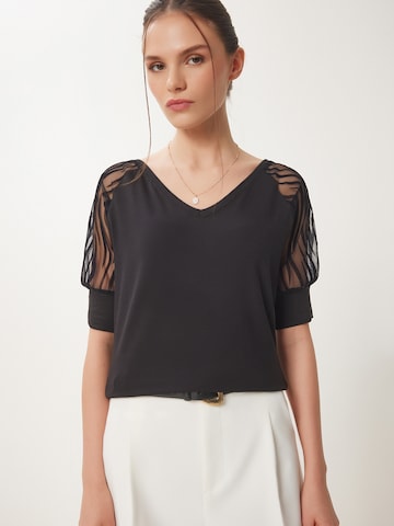 Happiness İstanbul Majica | črna barva: sprednja stran