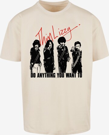 Merchcode Shirt 'Thin Lizzy - Do Anything' in Beige: voorkant