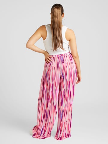 ONLY Carmakoma Szeroka nogawka Spodnie 'LISSETA' w kolorze różowy