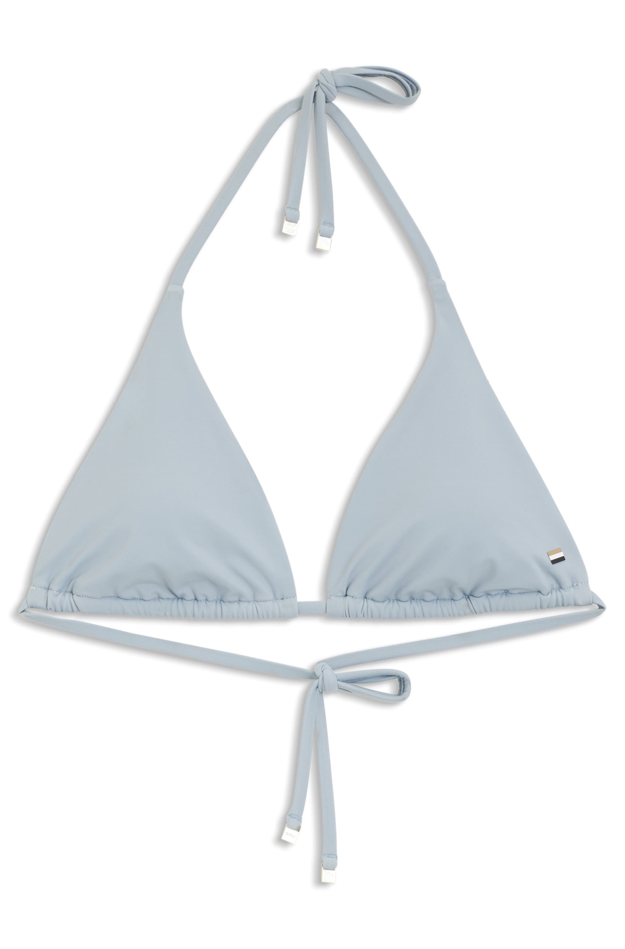 BOSS Triangel Bikinitop in Blau: Vorderseite
