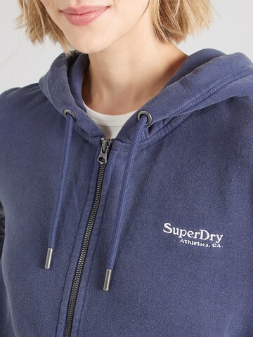 Superdry Sweatvest 'Essential' in Blauw