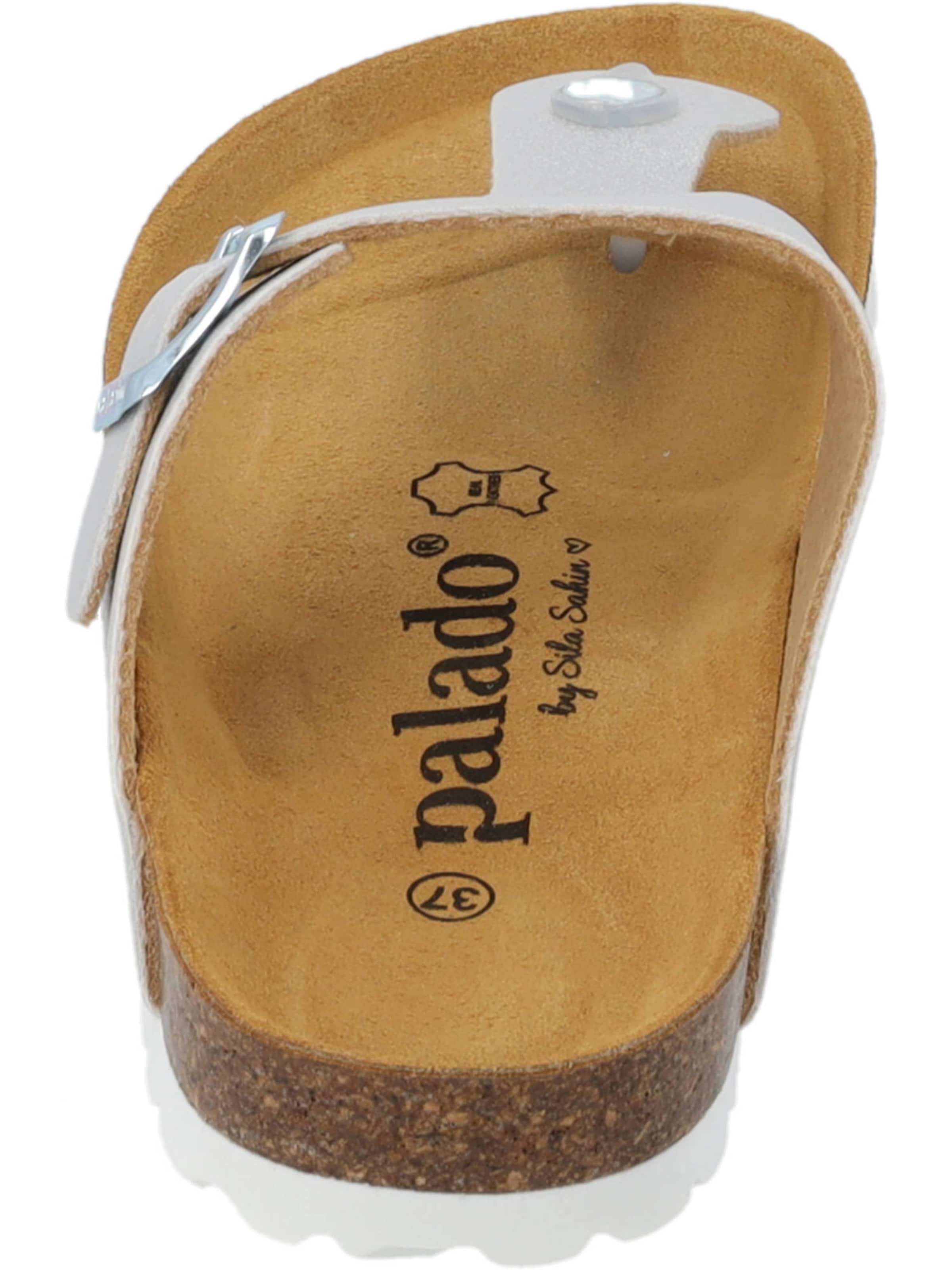 Flip-flops 'Kos Magnolia' de la Palado by Sila Sahin pe argintiu