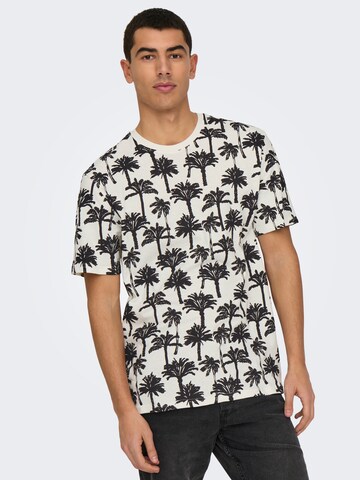 Only & Sons T-Shirt 'ONSKYLEN' in Weiß: Vorderseite