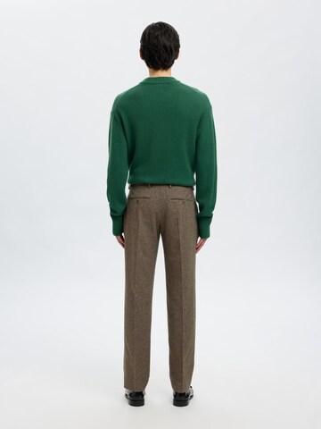 Slimfit Pantaloni con piega frontale di SELECTED in marrone