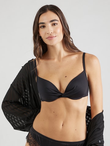 Hunkemöller Пуш-ап Верх бикини в Черный: спереди