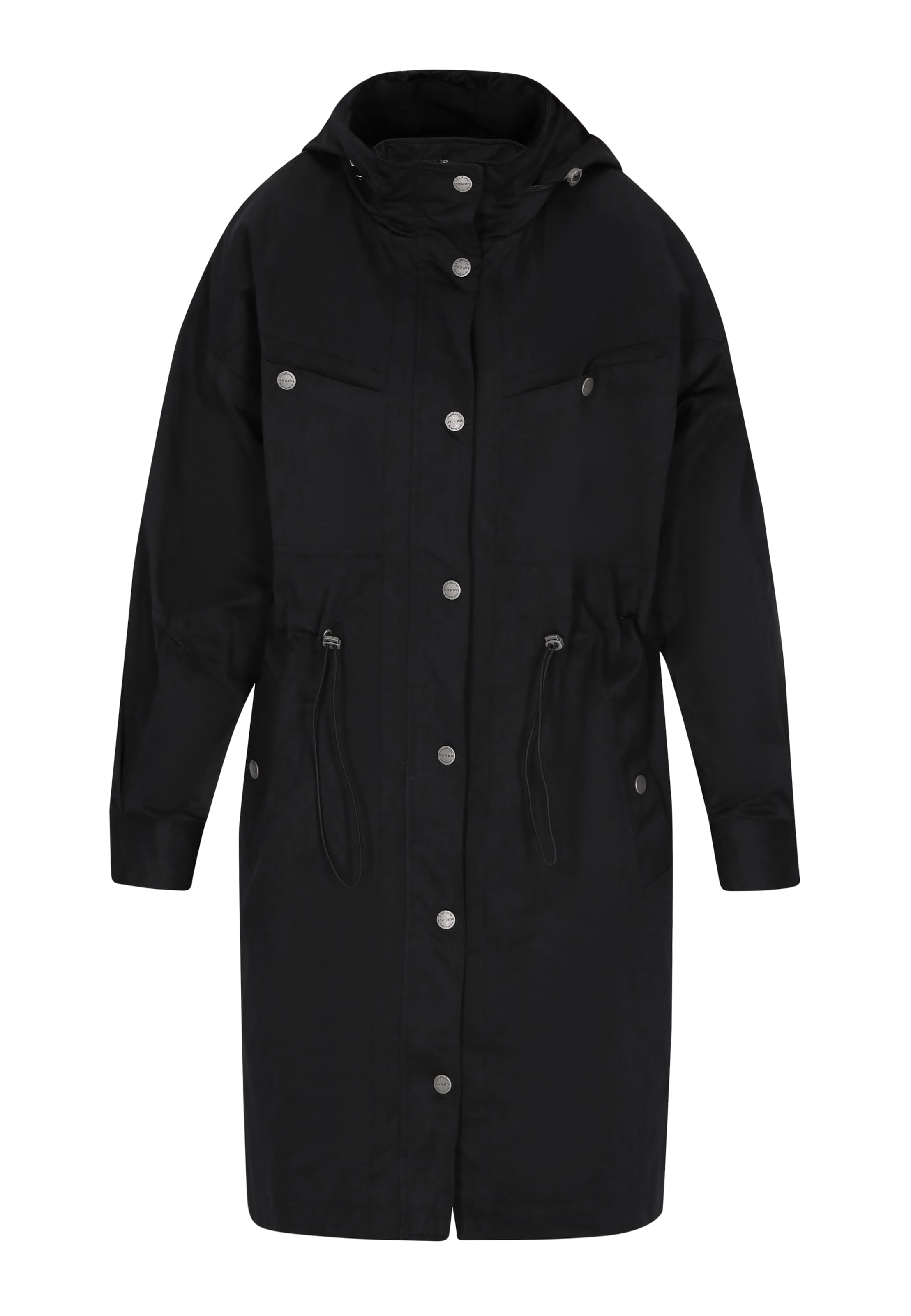 Parka mi-saison DreiMaster Vintage en noir : devant