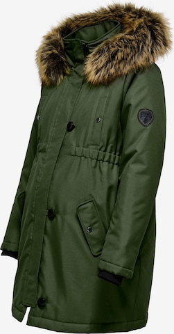 Only Maternity Winterparka 'Iris' in Groen: voorkant