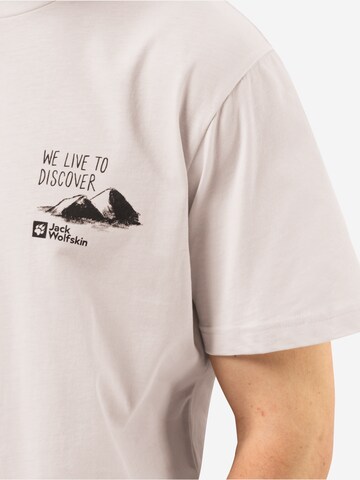 JACK WOLFSKINTehnička sportska majica 'Discover' - bež boja
