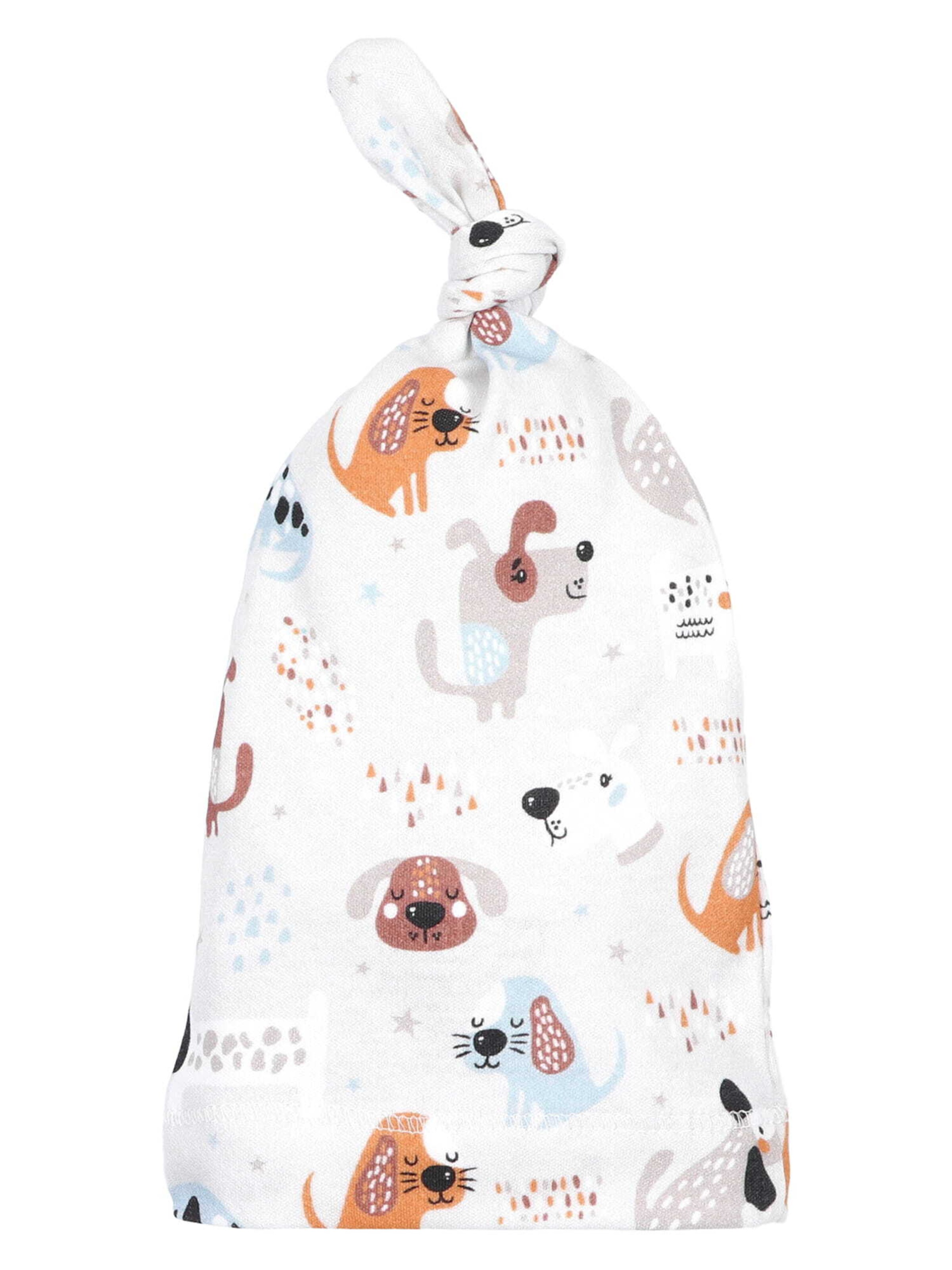 NINI Beanie 'Hund' in White: front