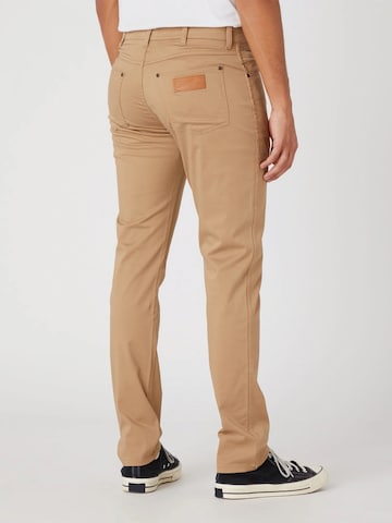 WRANGLER Slimfit Jeansy 'LARSTON TIGERS EYE' w kolorze beżowy