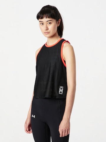 UNDER ARMOUR Sportovní top – černá: přední strana