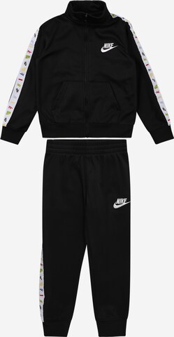 Nike Sportswear Träningsoverall 'CLUB' i svart: framsida