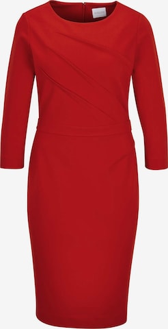 Robe fourreau MADELEINE en rouge : devant