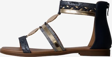 Sixth Sense Sandaal 'Flache Sandalen mit Reißverschluss' in Blauw: voorkant