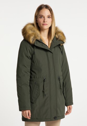 DreiMaster Klassik Winterparka in Groen: voorkant