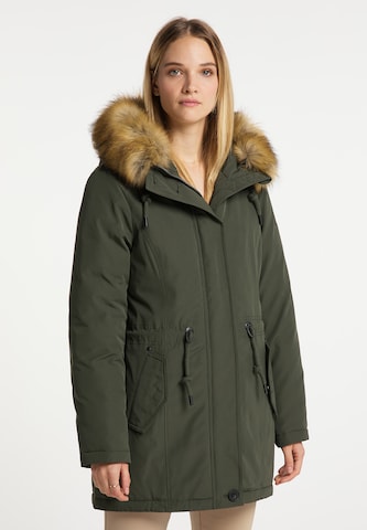 DreiMaster Klassik Winter Parka in Green: front