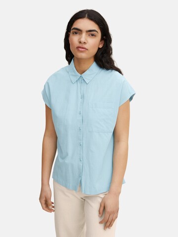 TOM TAILOR DENIM Blouse in Blue: front