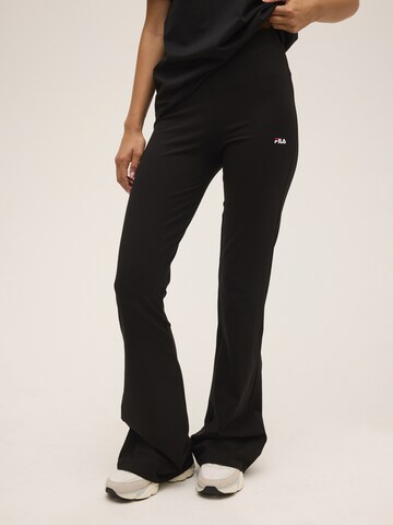FILA - Pantalón 'CASANIA flared leggings' en negro: frente