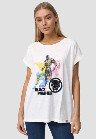 Recovered Shirt 'Black Panther' in White: front
