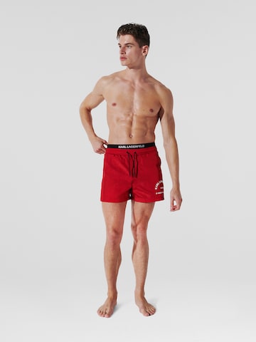 Karl Lagerfeld Zwemshorts in Rood