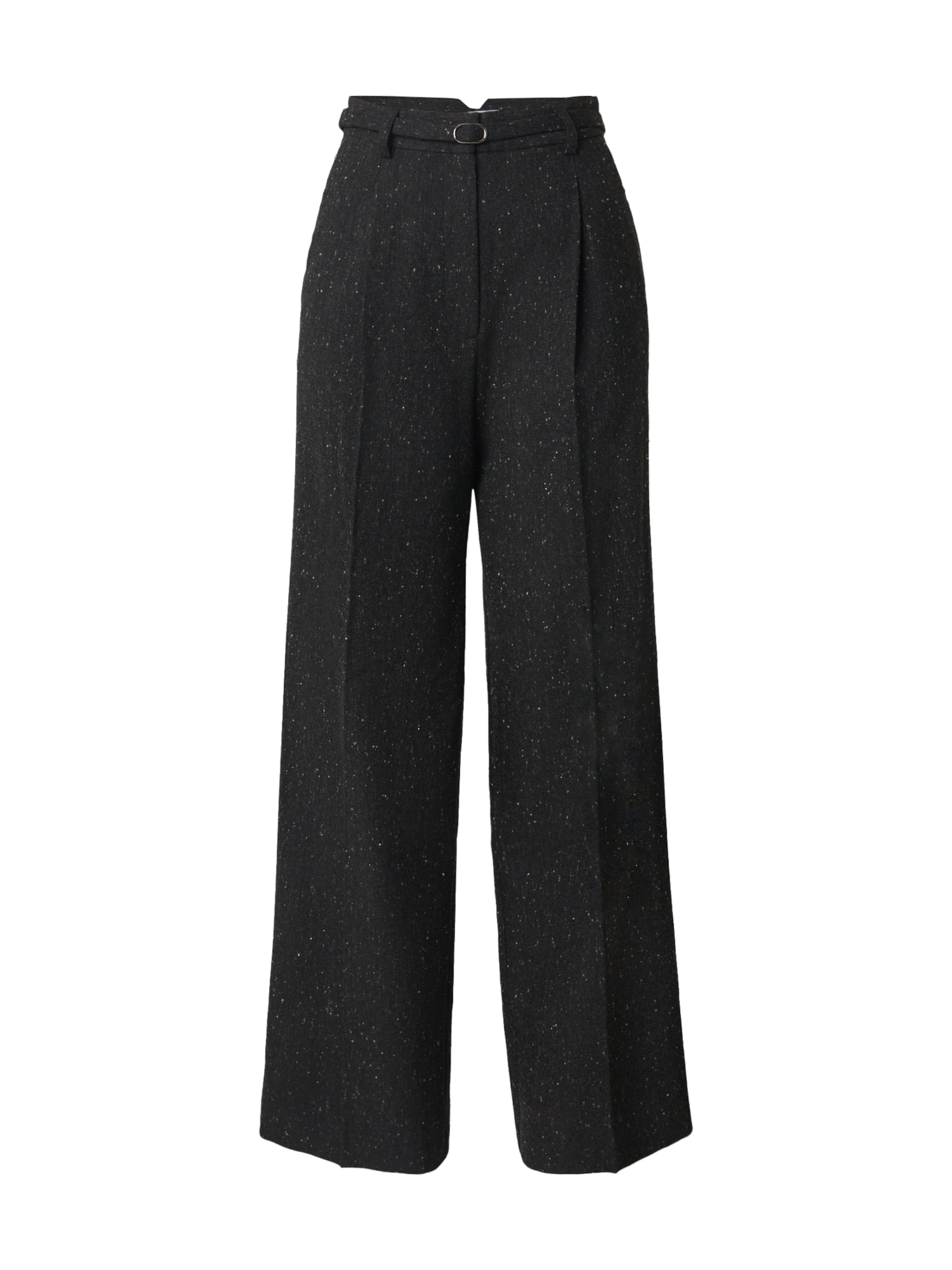 EDITED Широки крачоли Панталон с ръб 'Benni' в сиво: отпред