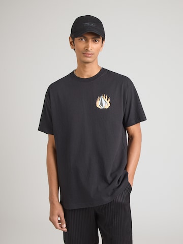 Volcom Tričko 'DOUBLE FANTASY' – černá