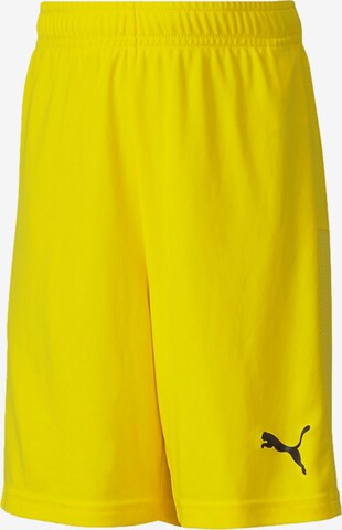 PUMA Workout Pants 'TeamGOAL 23' in Yellow: front