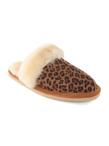 Zoccoletto 'Leopard' di Minnetonka in marrone