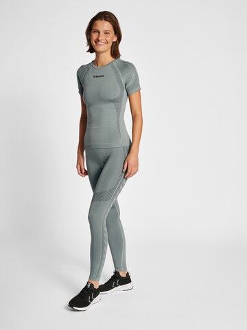 Skinny Pantaloni sport de la Hummel pe verde