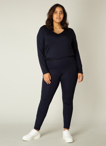 BASE LEVEL CURVY Skinny Leggings 'Arnika' in Blue