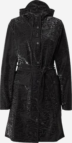 Manteau mi-saison RAINS en noir : devant