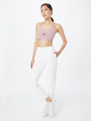 Effilé Pantalon de sport 'Studio Lounge  Fit' ADIDAS SPORTSWEAR en blanc