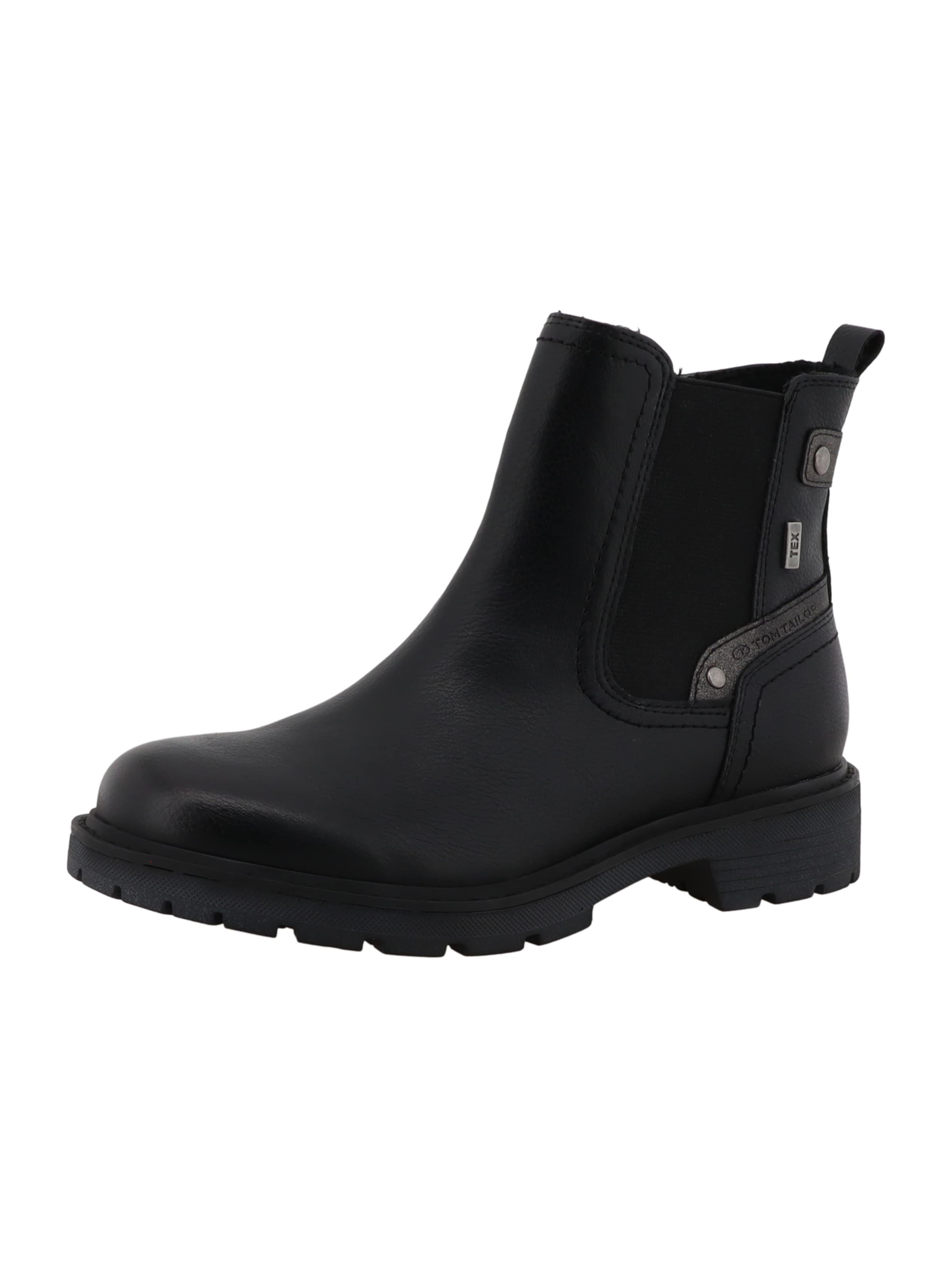 TOM TAILOR Chelsea boots in Zwart: voorkant