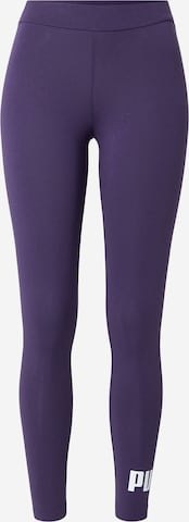PUMA Skinny Fit Спортен панталон 'ESS No. 1' в лилав: отпред