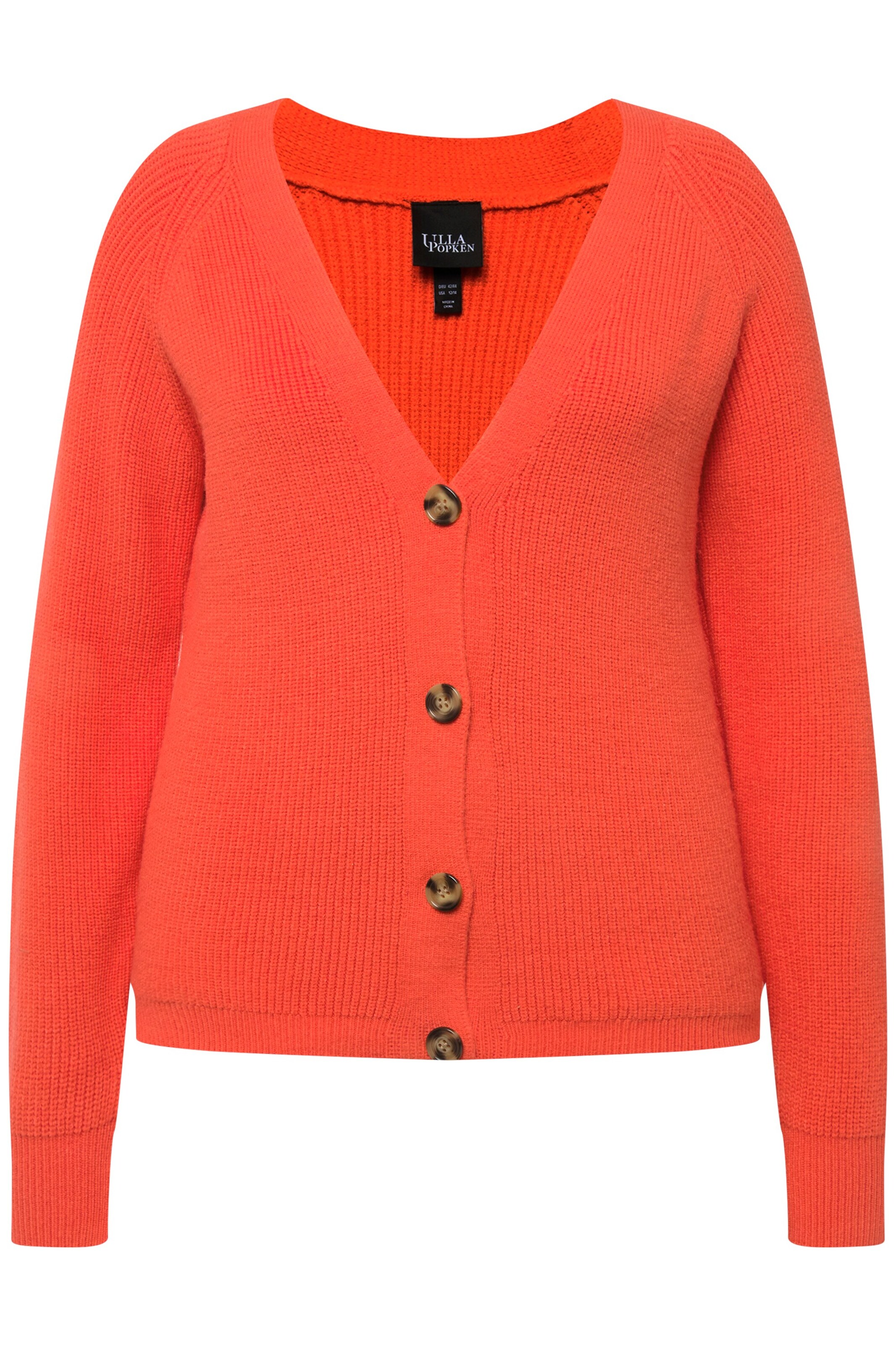 Cardigan Ulla Popken en orange : devant
