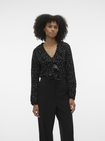 VERO MODA Blouse 'VIDA' in Zwart: voorkant