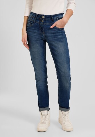 CECIL Slimfit Jeans in Blauw: voorkant