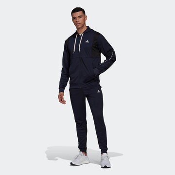 ADIDAS SPORTSWEAR Trainingspak 'Ribbed Aeroready' in Blauw: voorkant