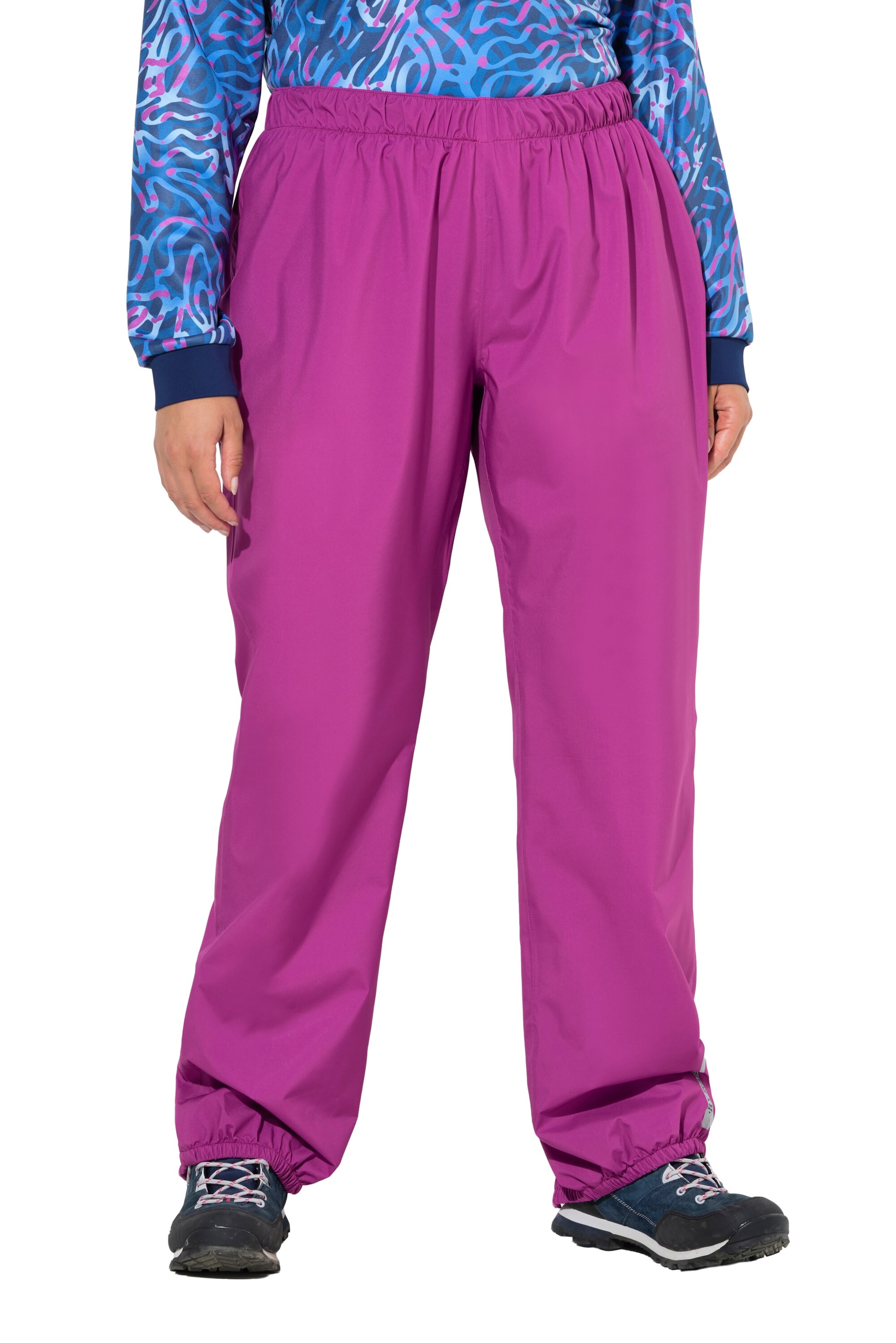 Ulla Popken Regular Weatherproof pants in Pink: front