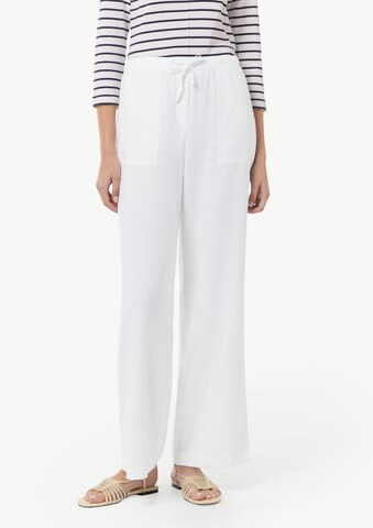 comma casual identity - Perna larga Calças em branco: frente