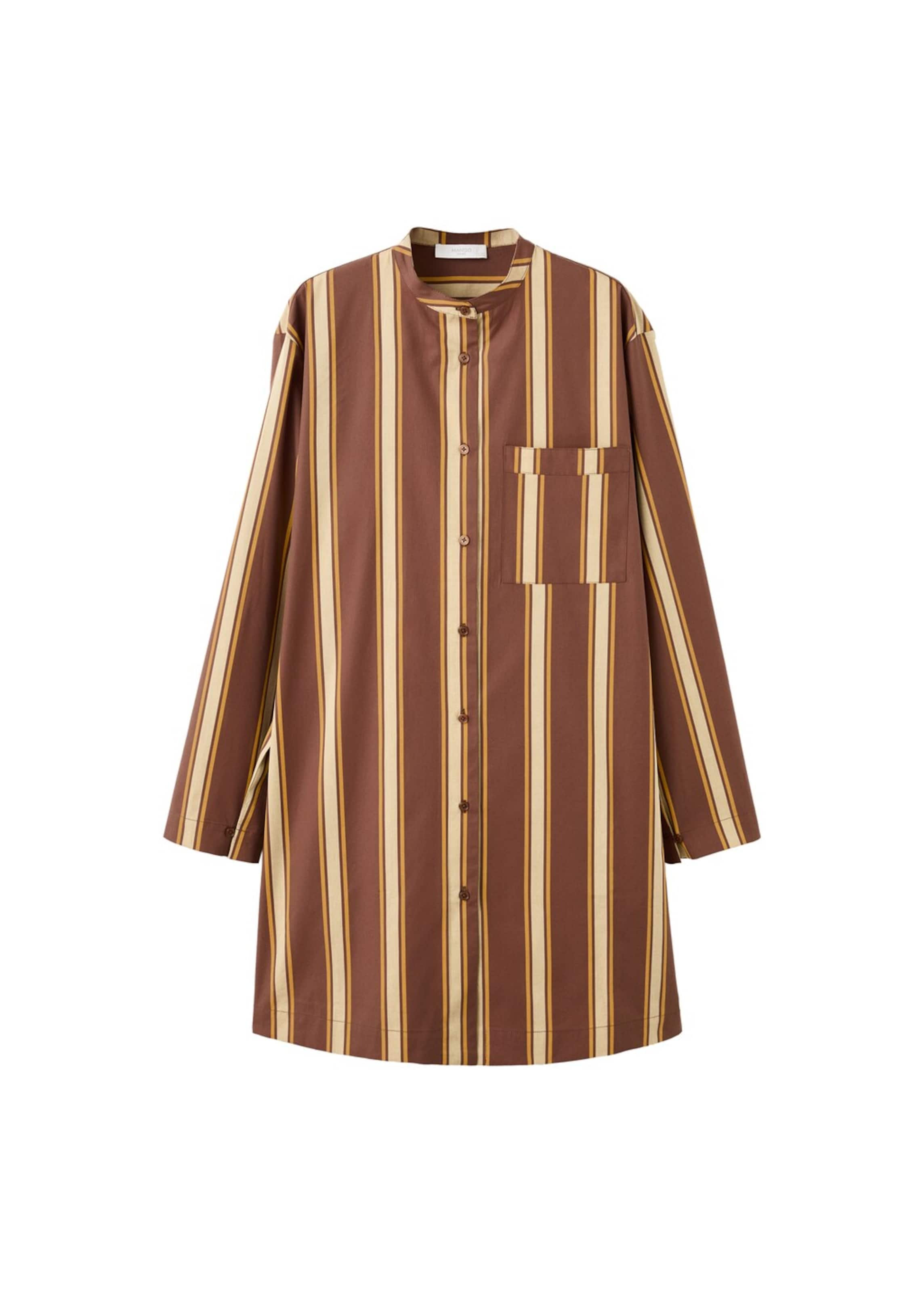 MANGO Nightgown 'Biel' in Brown: front