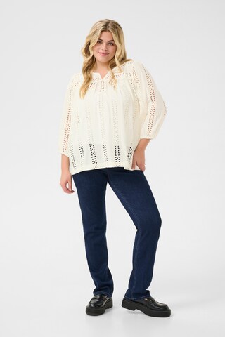 KAFFE CURVE Blouse 'Randi' in Beige