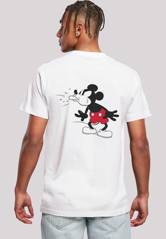 F4NT4STIC Shirt 'Disney Mickey-Mouse-Tongue' in Wit: voorkant