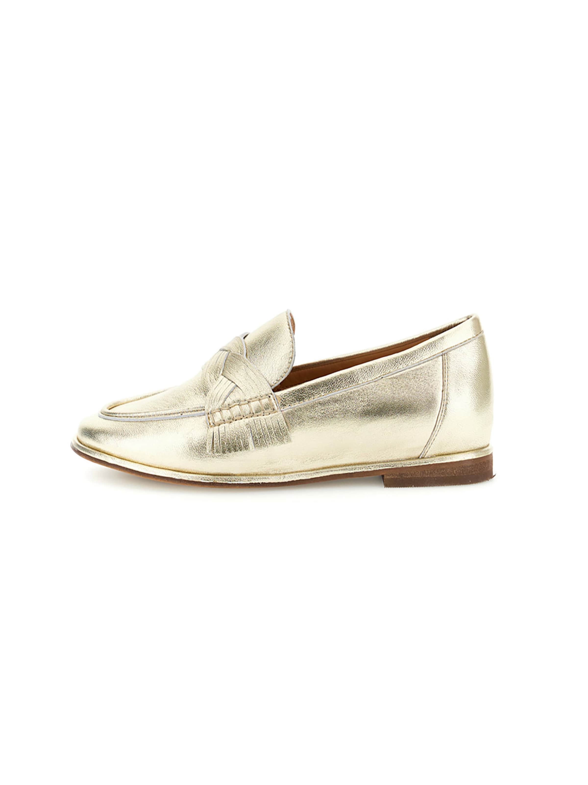 Mocassino di CAFè NOIR in oro: frontale