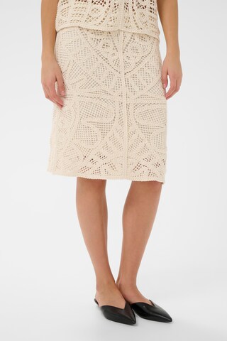 SOAKED IN LUXURY Nederdel 'SLAnamy' i beige: forside