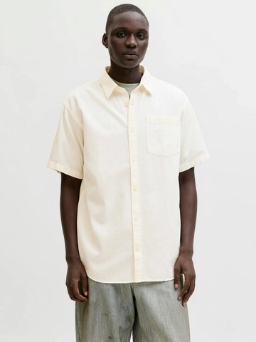 JACK & JONES Comfort fit Button Up Shirt 'Nantucket' in Beige: front